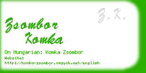 zsombor komka business card